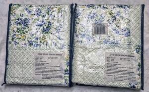 Cottage Core Quilted Pillow Shams 2 Cases Colorful Floral 100% Cotton QVC New